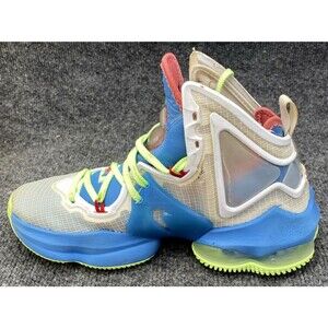 Nike Shoes 6Y Kids LeBron 19 Tropical Dutch Blue Lime Glow Sneakers DD0418-400